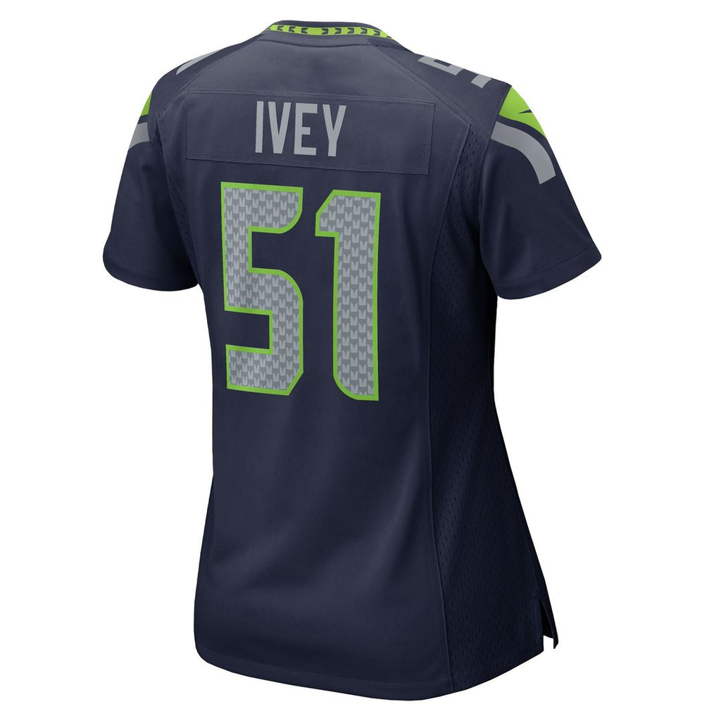 Jared Ivey Seattle Seahawks Nike Women's Team Game Jersey - College Navy
