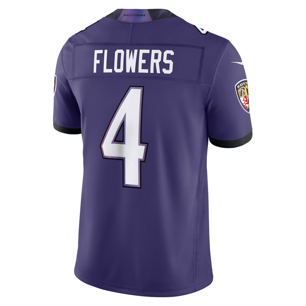Zay Flowers Baltimore Ravens Nike Vapor F.U.S.E. Stitched Limited Official Jersey - White