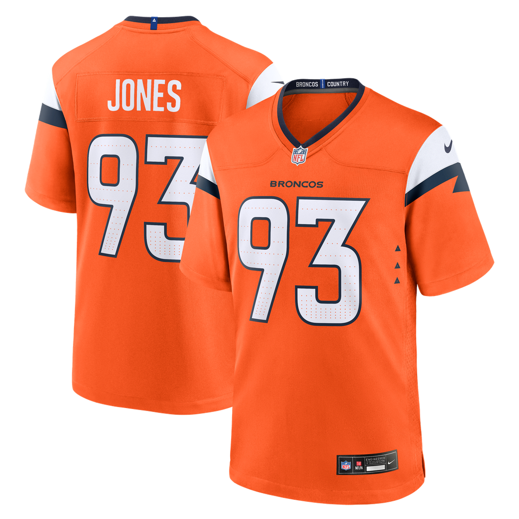 D.J. Jones Denver Broncos Nike Team Game Official Jersey -  Orange