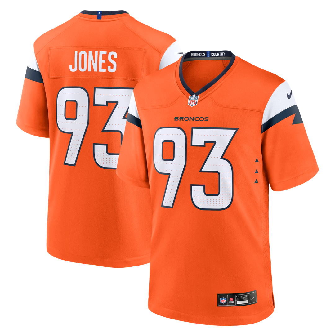 D.J. Jones Denver Broncos Nike Team Game Official Jersey -  Orange