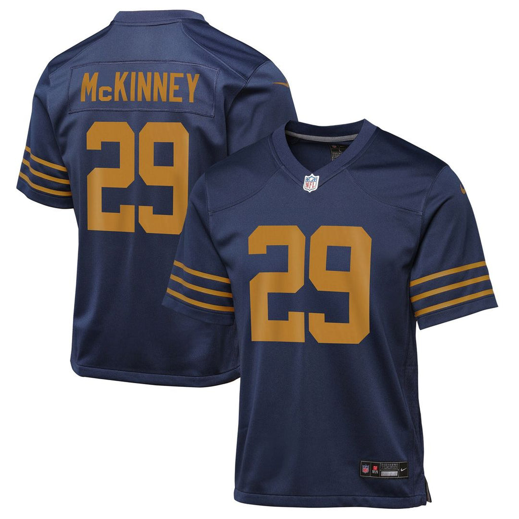 Xavier McKinney Green Bay Packers Nike Youth The 1923 Classic Game Official Jersey - Navy