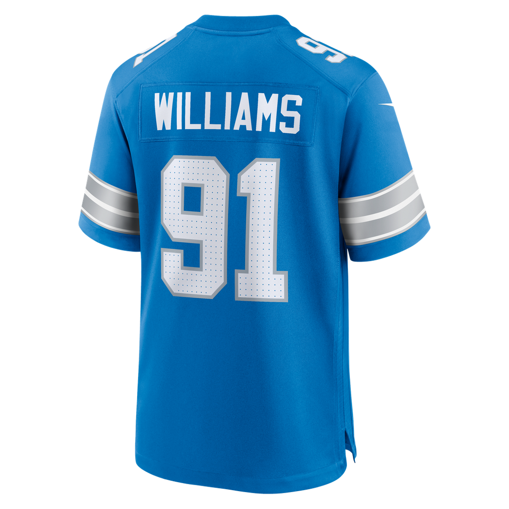 Tyleik Williams Detroit Lions Nike Team Game Official Jersey -  Blue