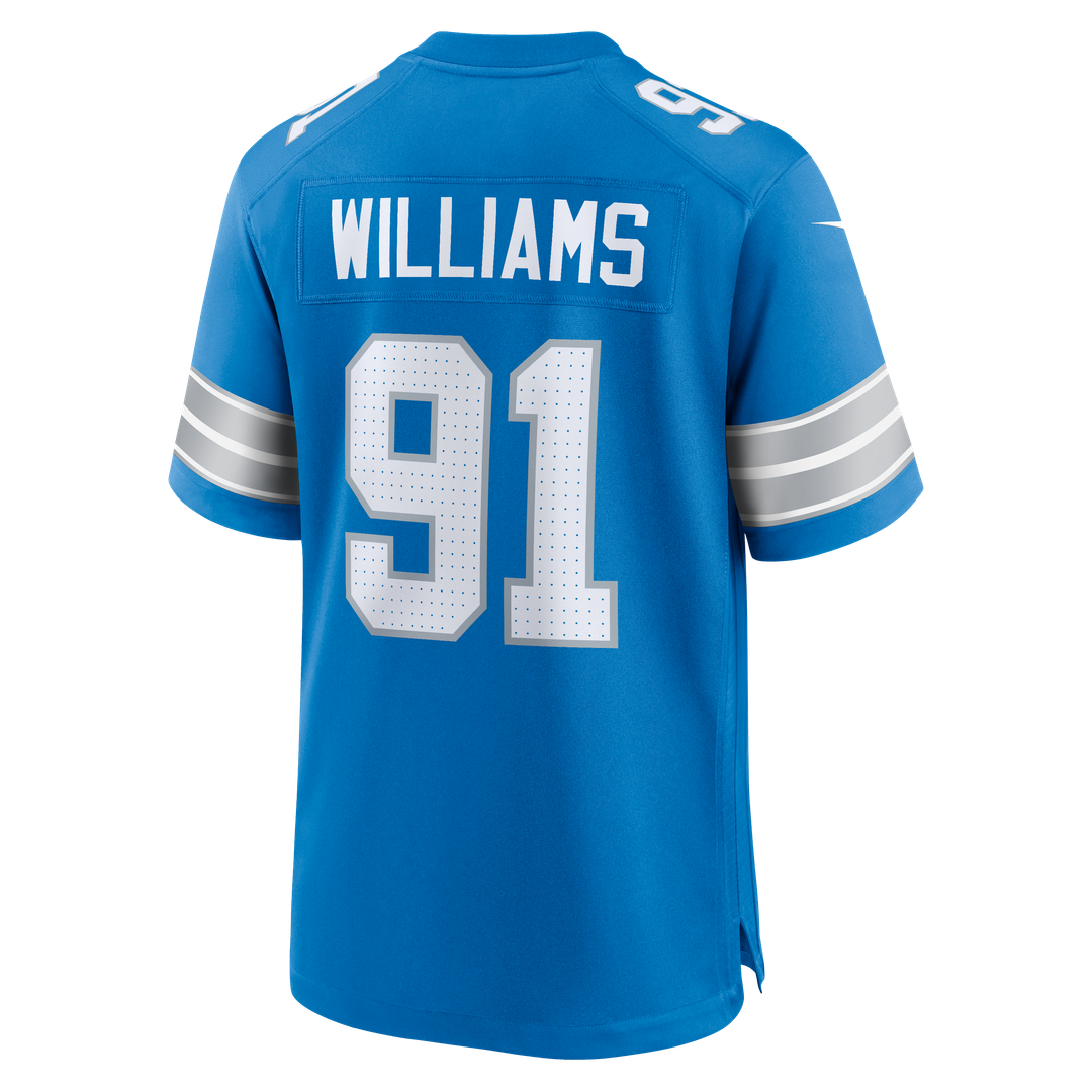 Tyleik Williams Detroit Lions Nike Team Game Official Jersey -  Blue