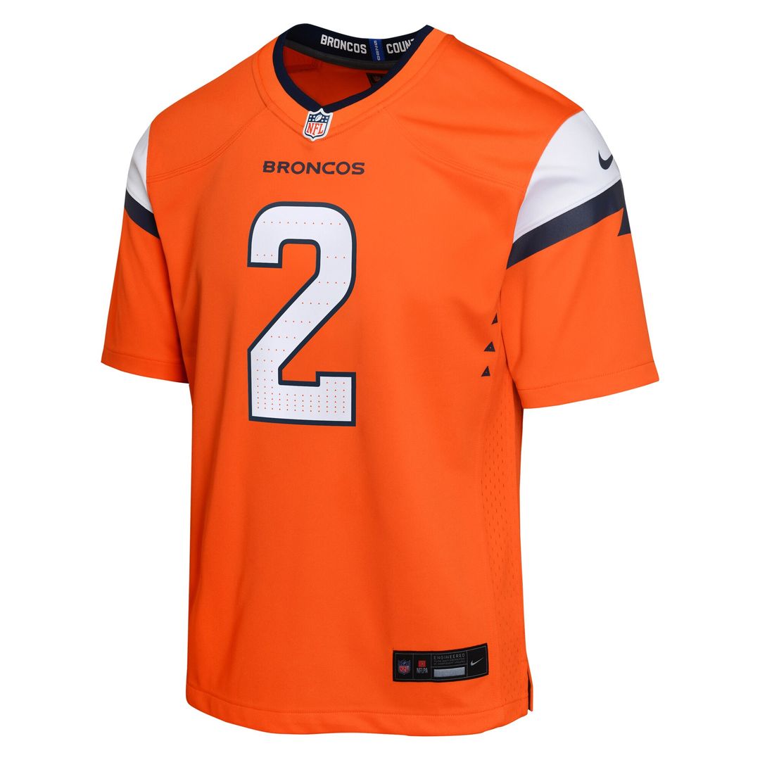 Patrick Surtain II Denver Broncos Nike Youth Game Official Jersey - Orange