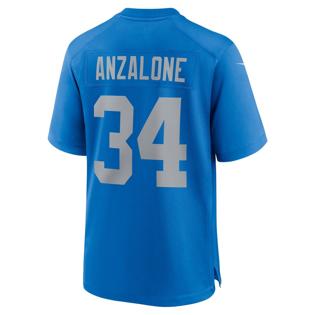 Alex Anzalone Detroit Lions Nike Alternate Game Official Jersey -  Blue