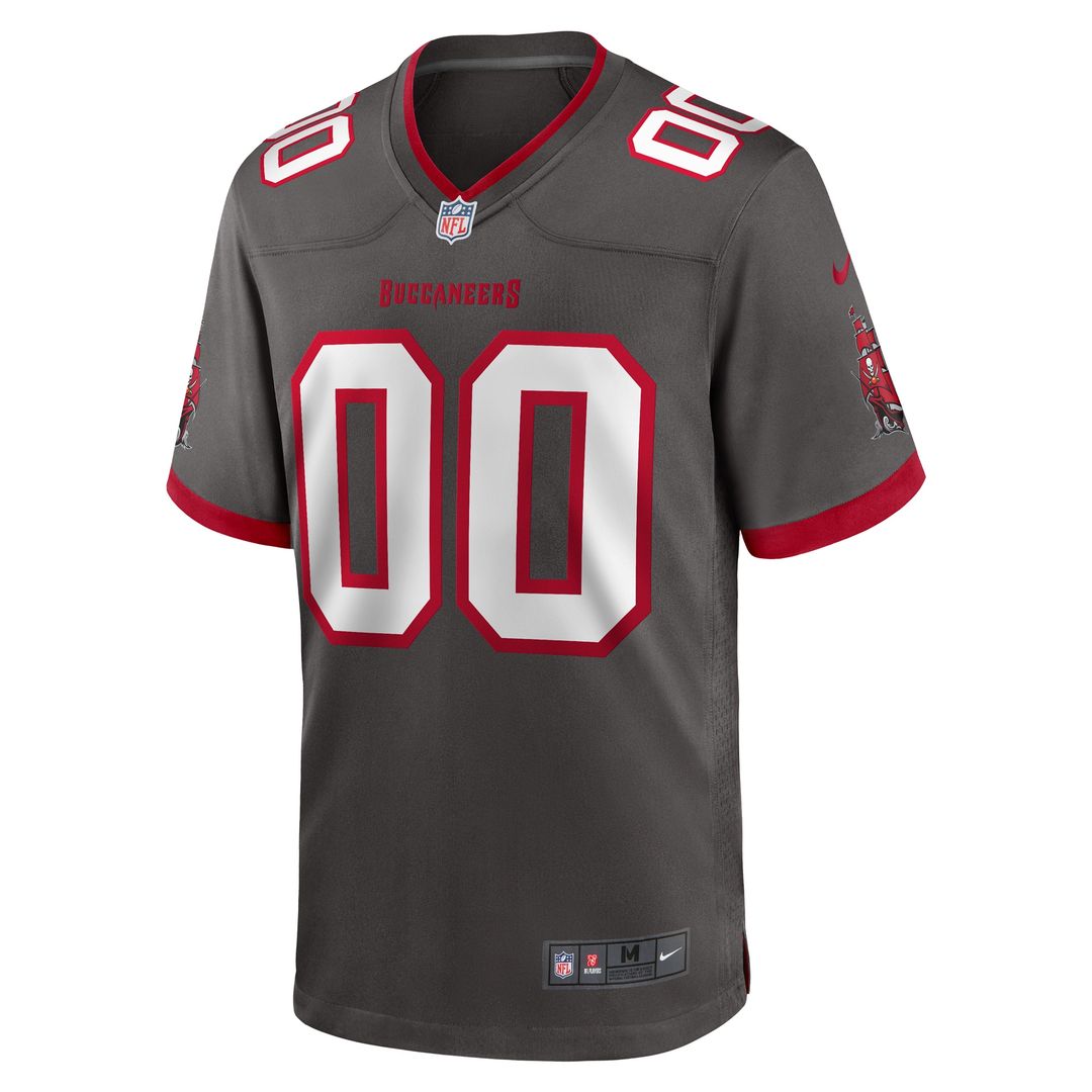 Tampa Bay Buccaneers Nike Alternate Custom Game Official Jersey - Pewter