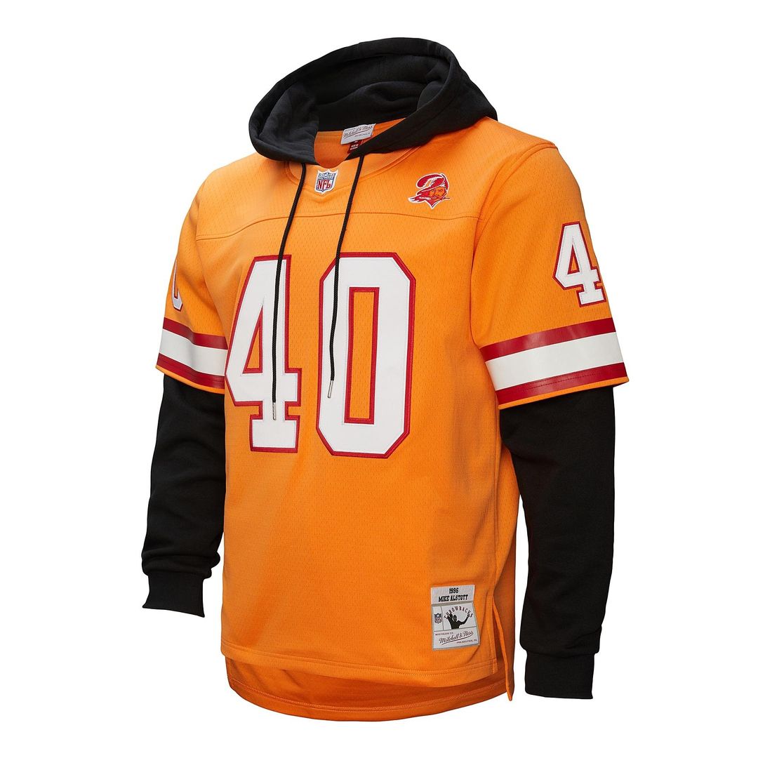 Mike Alstott Tampa Bay Buccaneers Mitchell & Ness Player Name & Number Hoodie Legacy Official Jersey - Orange