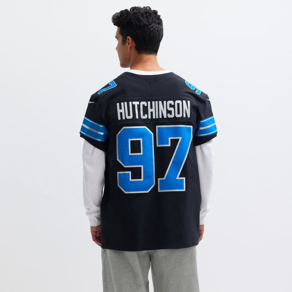 Aidan Hutchinson Detroit Lions Nike Alternate Vapor F.U.S.E. Elite Official Jersey - Black