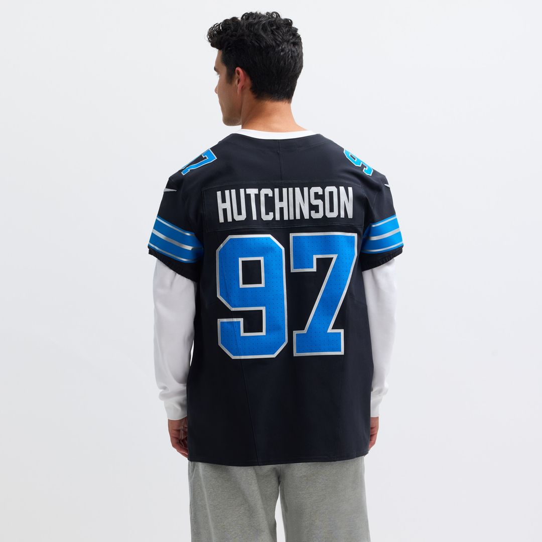 Aidan Hutchinson Detroit Lions Nike Alternate Vapor F.U.S.E. Elite Official Jersey - Black