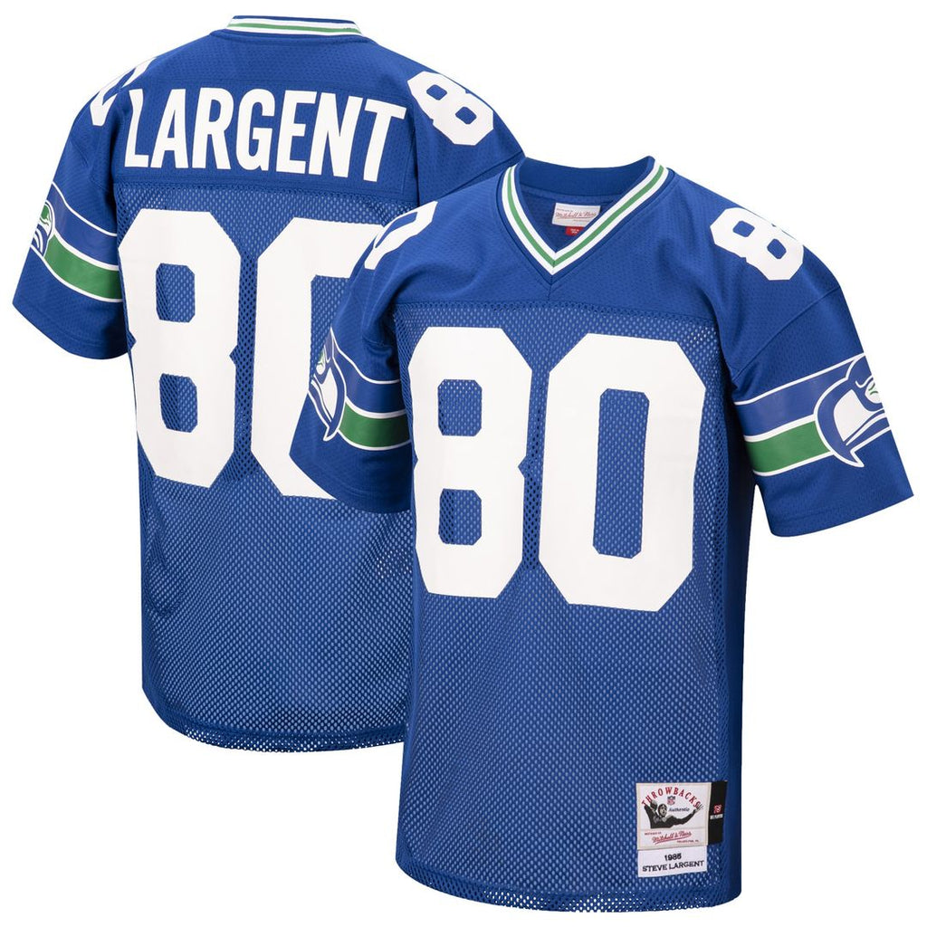 Steve Largent Seattle Seahawks 1985 Mitchell & Ness Authentic Throwback Retired Player Official Jersey - Royal