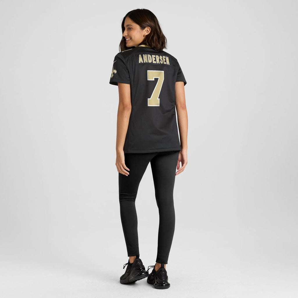Morten Andersen New Orleans Saints Nike Women's Game Retired Player Official Jersey - Black