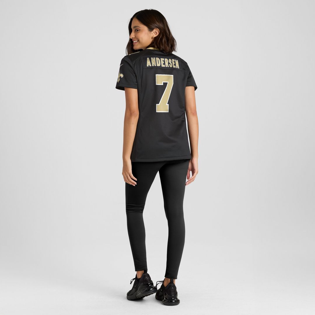 Morten Andersen New Orleans Saints Nike Women's Game Retired Player Official Jersey - Black
