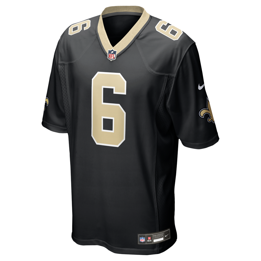 Tyler Shough New Orleans Saints Nike Game Official Jersey - Black