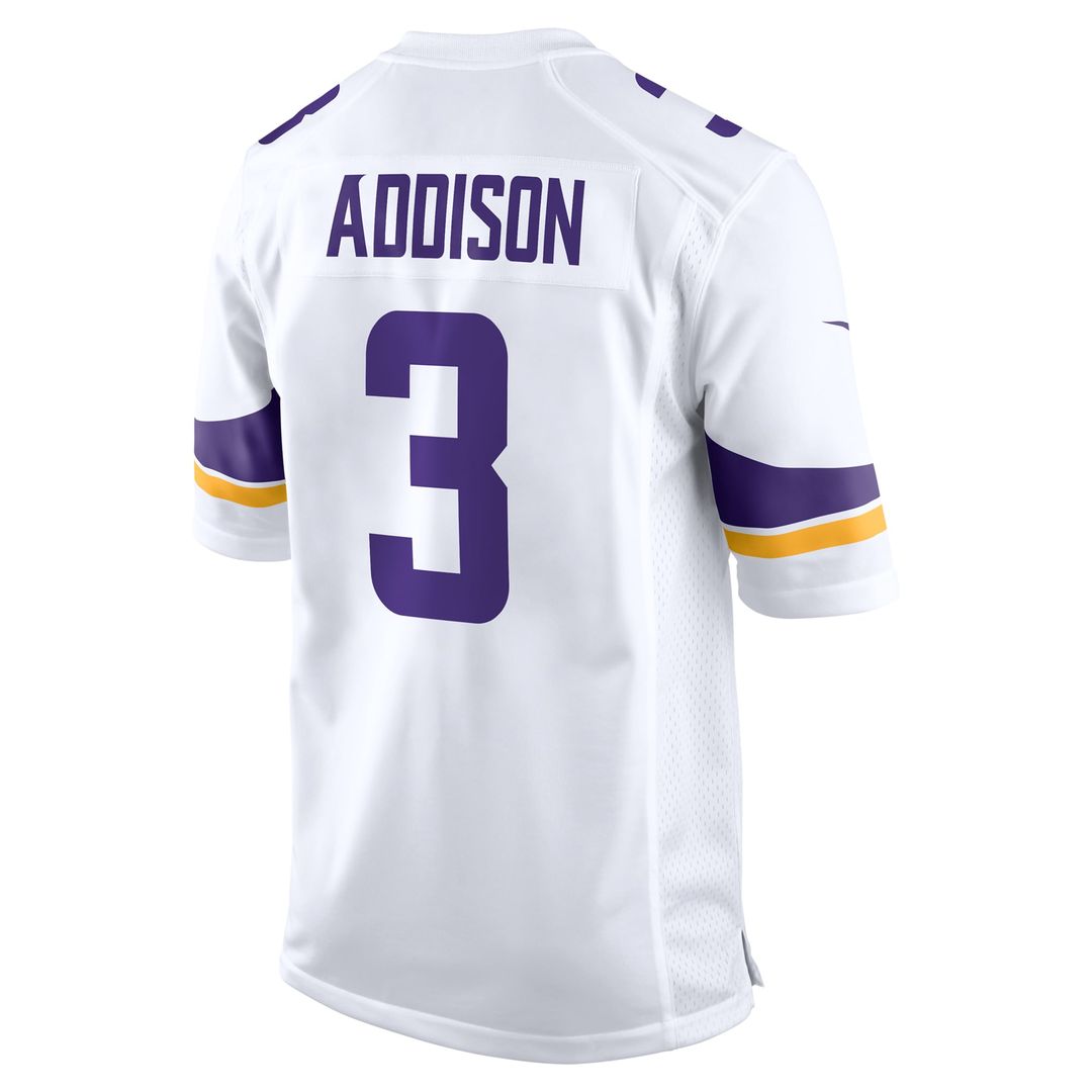 Jordan Addison Minnesota Vikings Nike Away Game Official Jersey - White