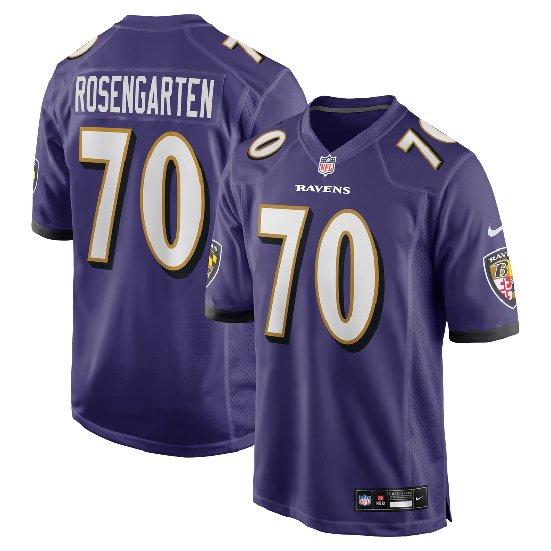 Roger Rosengarten Baltimore Ravens Nike Team Game Jersey - Purple