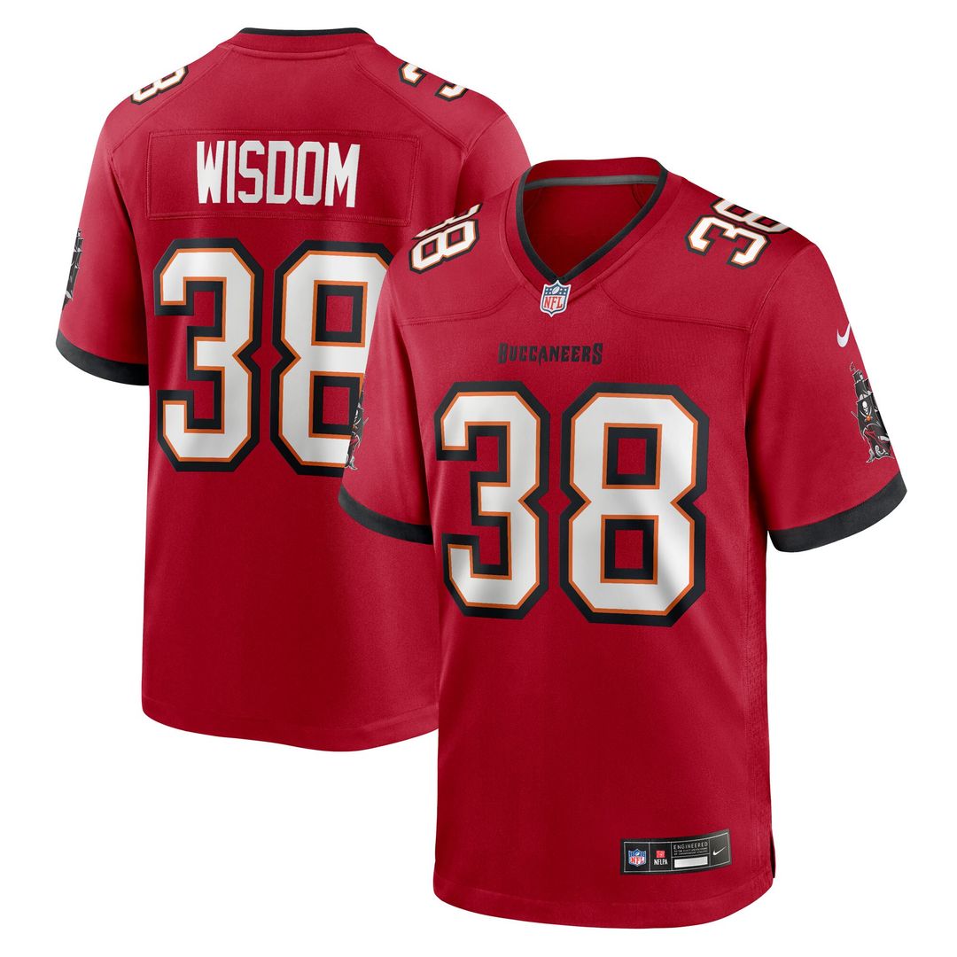Rashad Wisdom Tampa Bay Buccaneers Nike Team Game Official Jersey -  Red