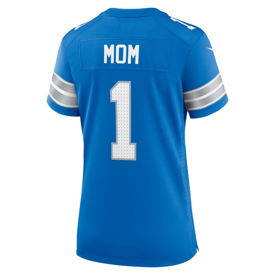 Number 1 Mom Detroit Lions Nike Game Official Jersey - Blue