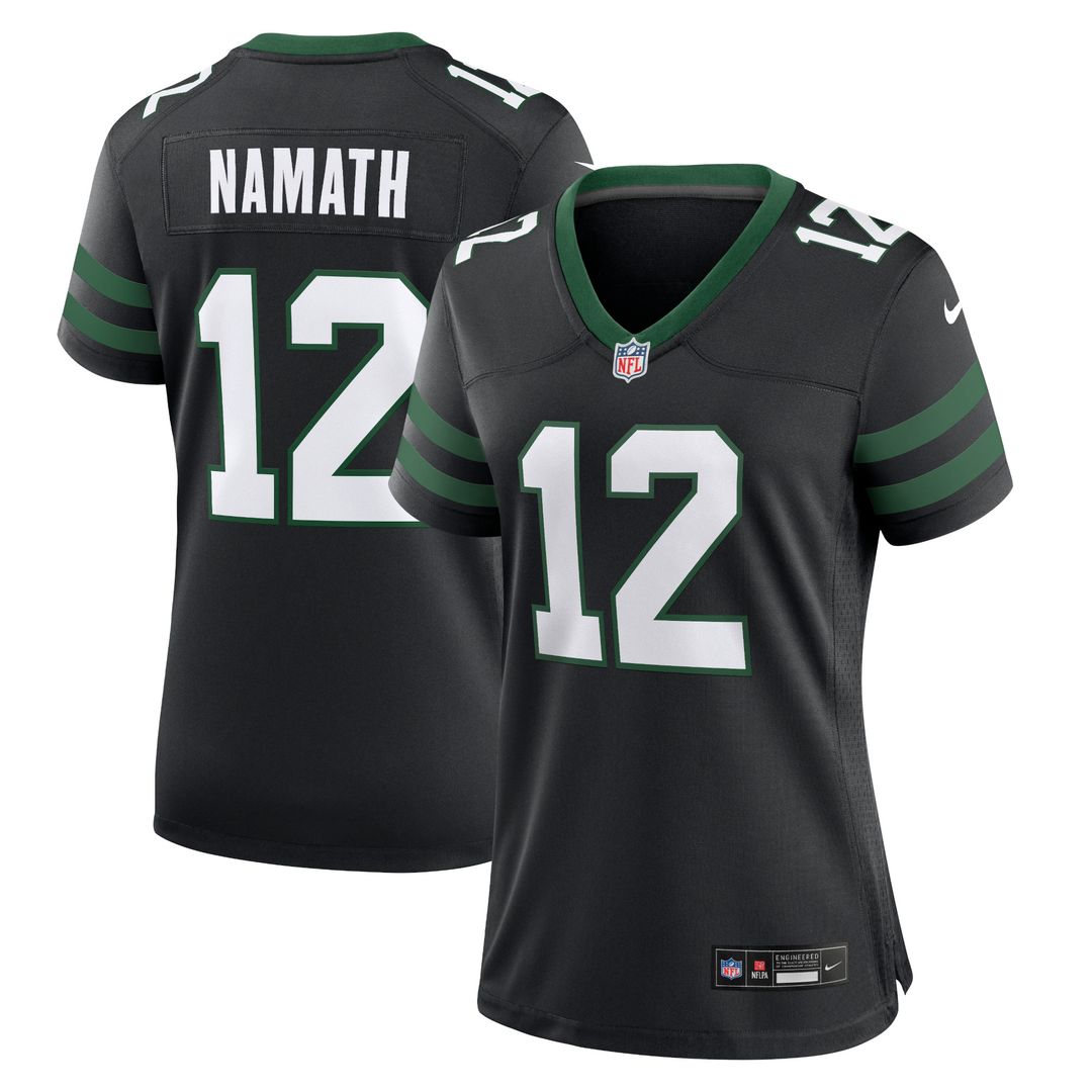 Joe Namath New York Jets Nike Women's Retired Player Alternate Game Official Jersey - Legacy Black