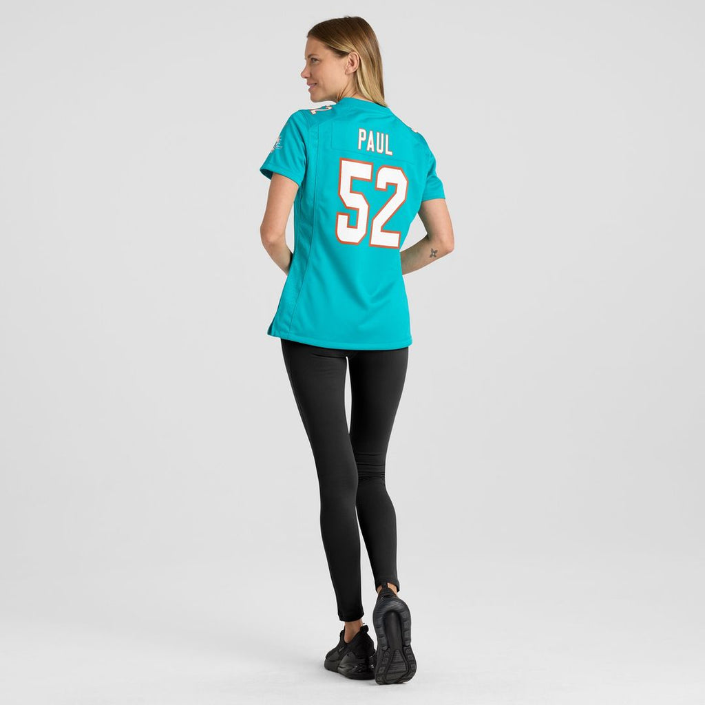 Patrick Paul Miami Dolphins Nike Women's  Game Official Jersey -  Aqua