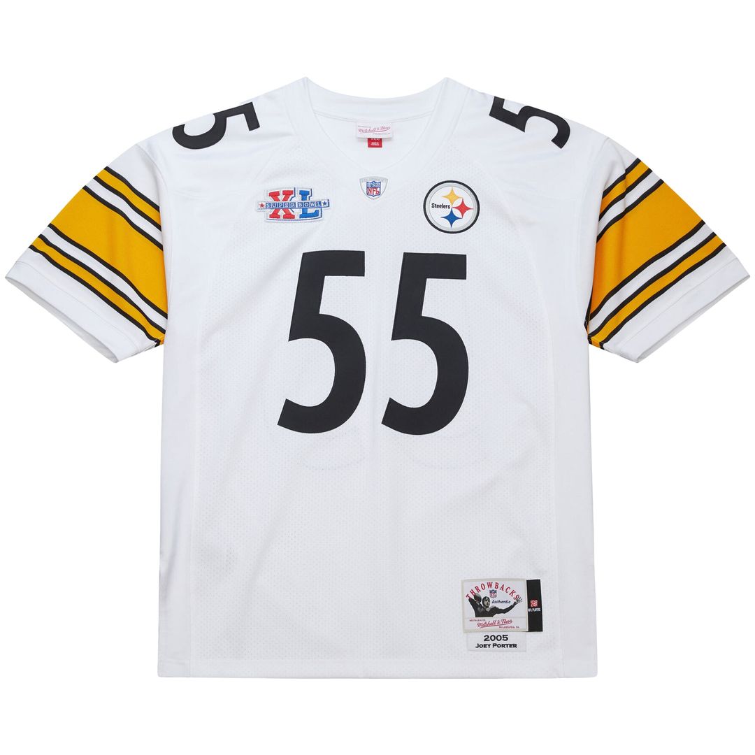 Joey Porter Pittsburgh Steelers Mitchell & Ness 2005 Authentic Throwback Retired Player Jersey - White