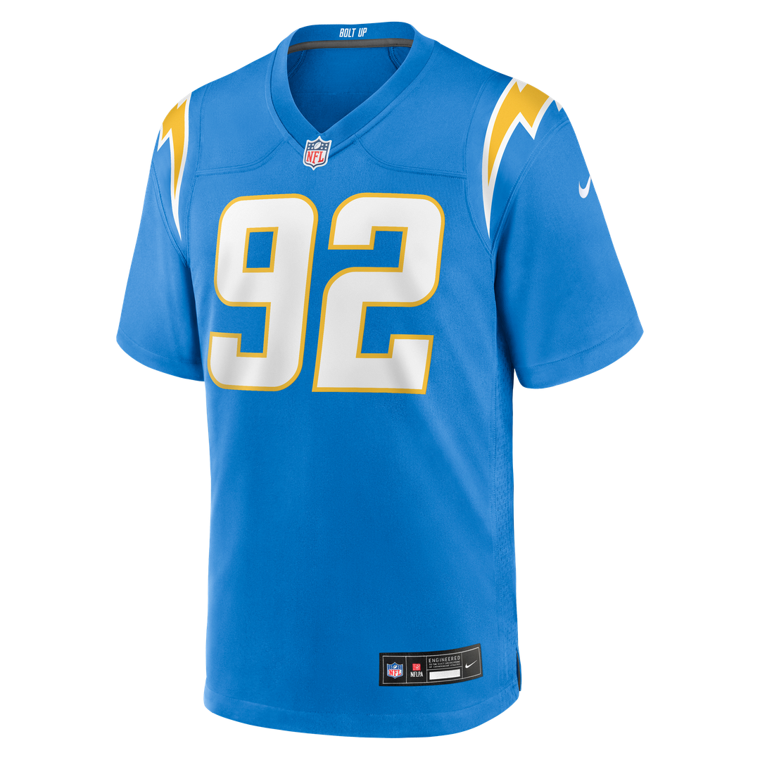 Justin Eboigbe Los Angeles Chargers Nike Team Game Jersey - Powder Blue