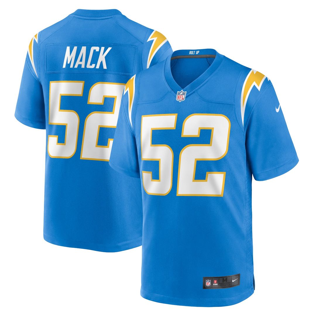 Khalil Mack Los Angeles Chargers Nike Youth Game Official Jersey - Powder Blue