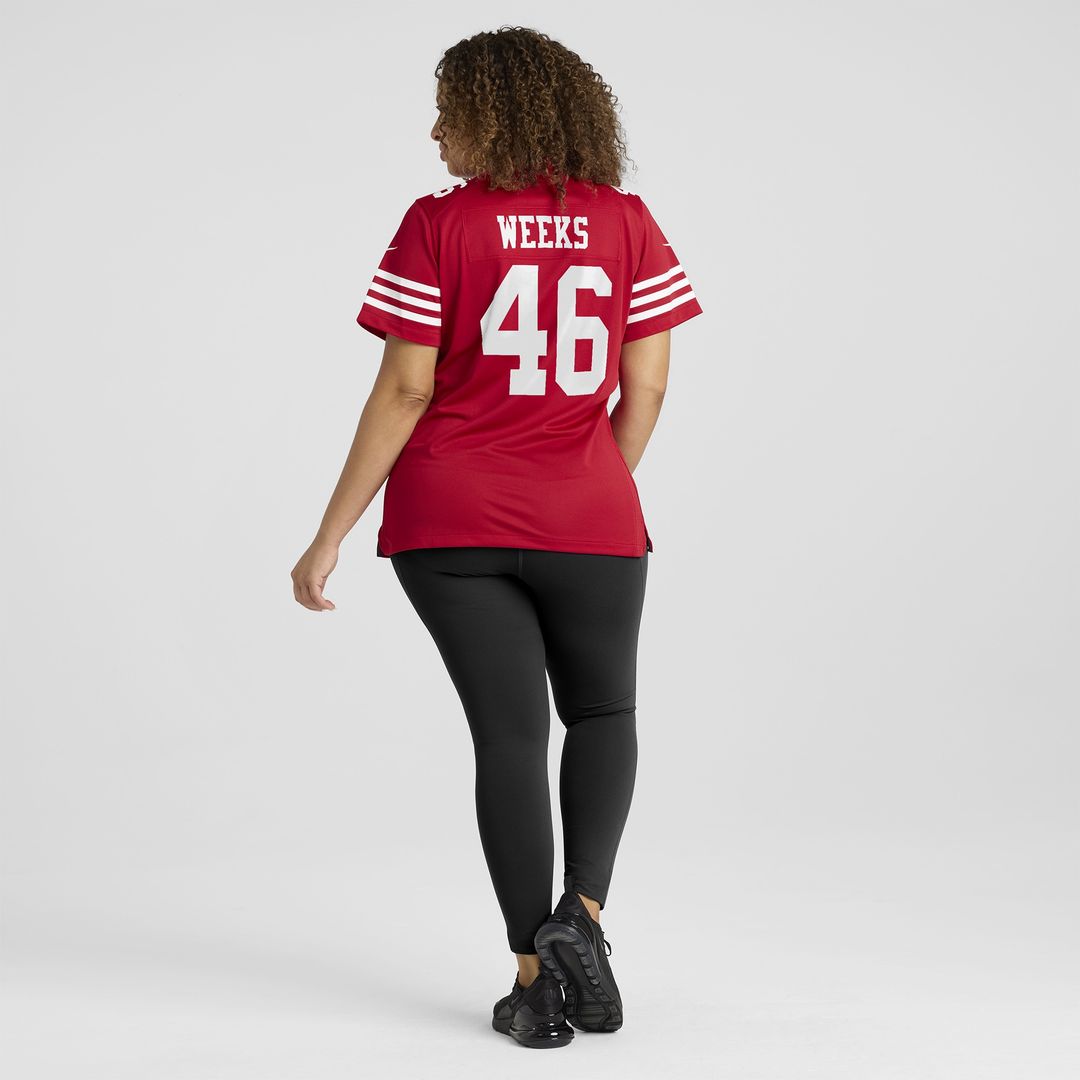 Jon Weeks San Francisco 49ers Nike Women's Team Game Official Jersey -  Scarlet