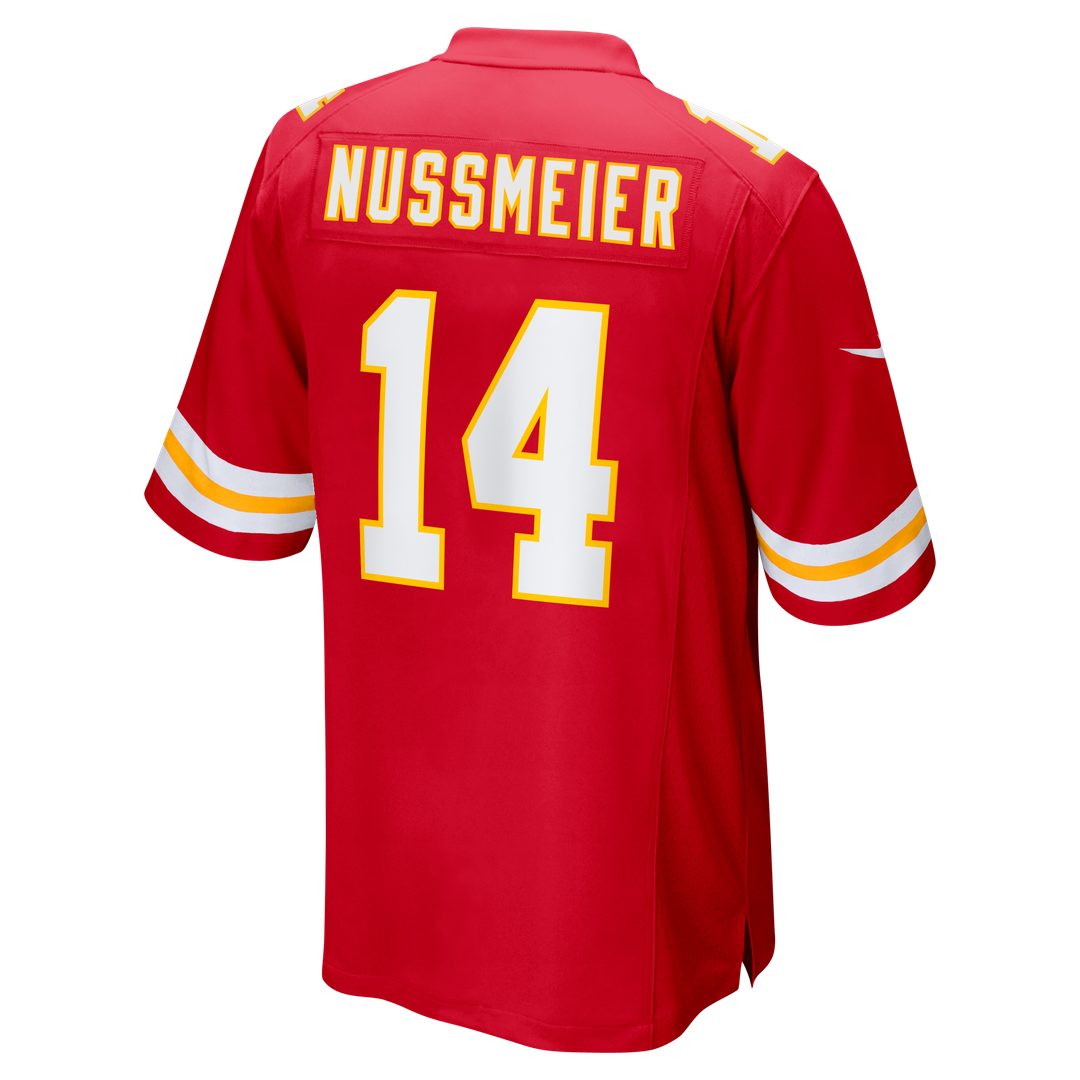 Garrett Nussmeier Kansas City Chiefs Nike Game Official Jersey - Red