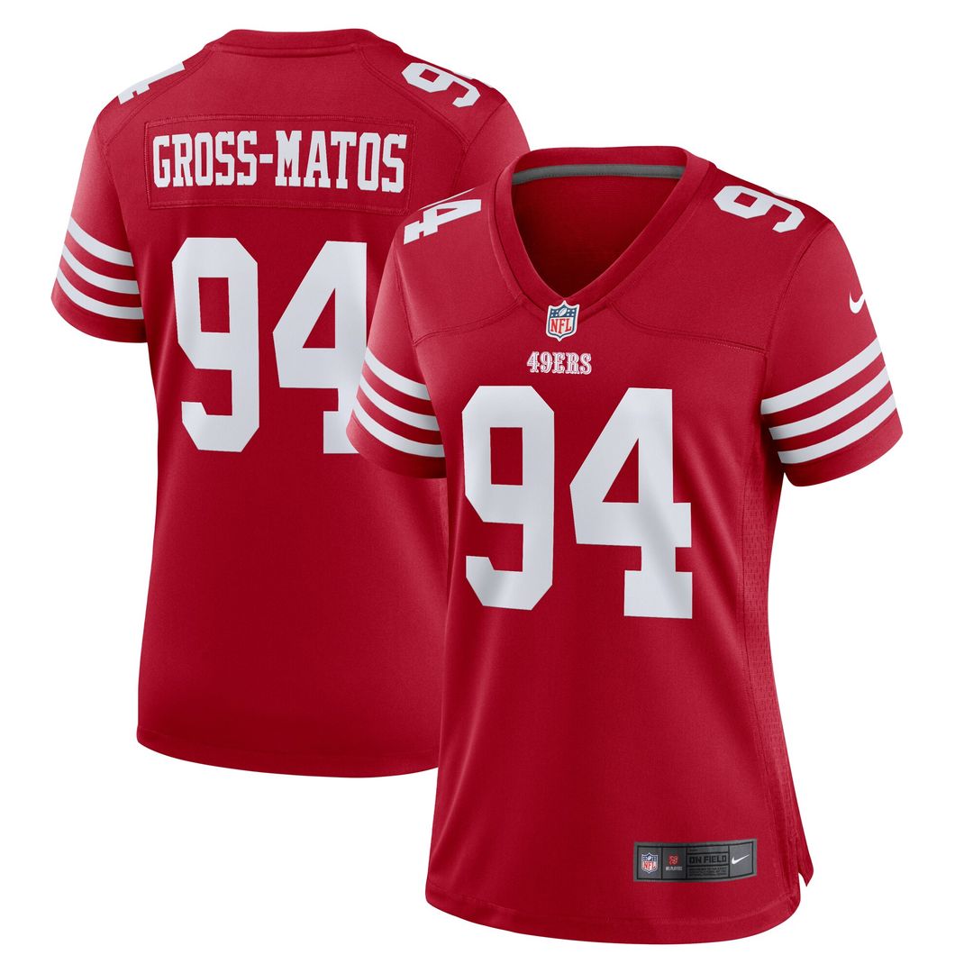 Yetur Gross-Matos San Francisco 49ers Nike Women's Team Game Official Jersey -  Scarlet