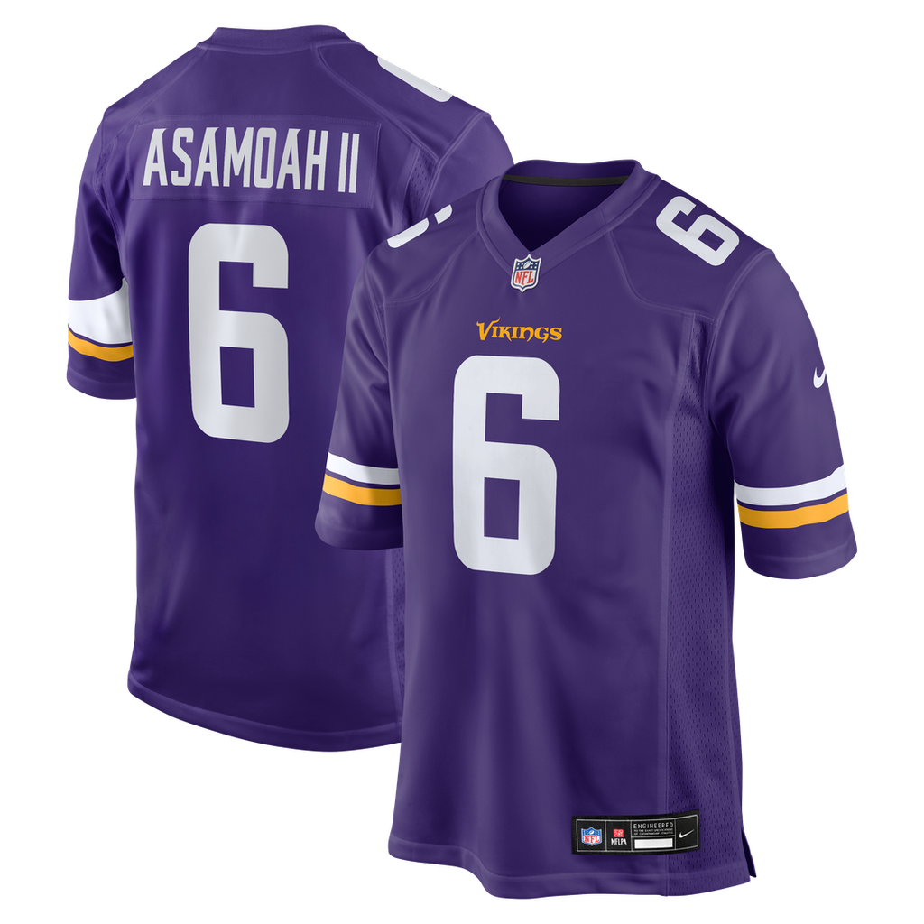 Brian Asamoah II Minnesota Vikings Nike  Game Official Jersey -  Purple