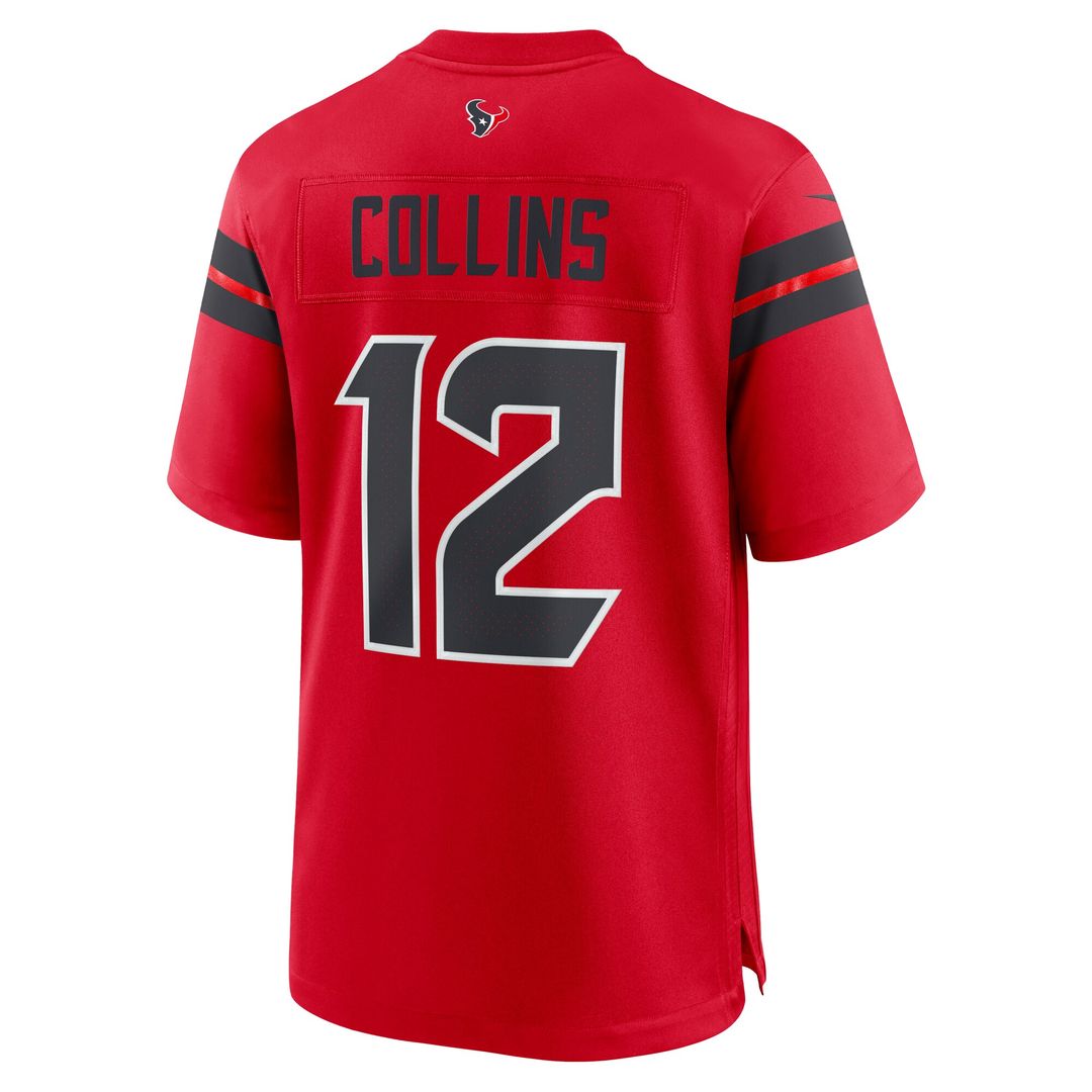 Nico Collins Houston Texans Nike Alternate Game Official Jersey -  Red