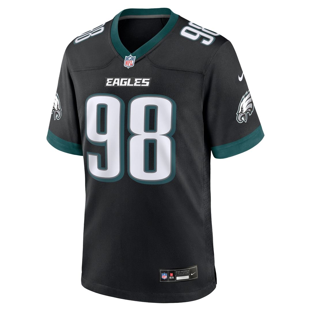Jalen Carter Philadelphia Eagles Nike Alternate Game Player Official Jersey - Black