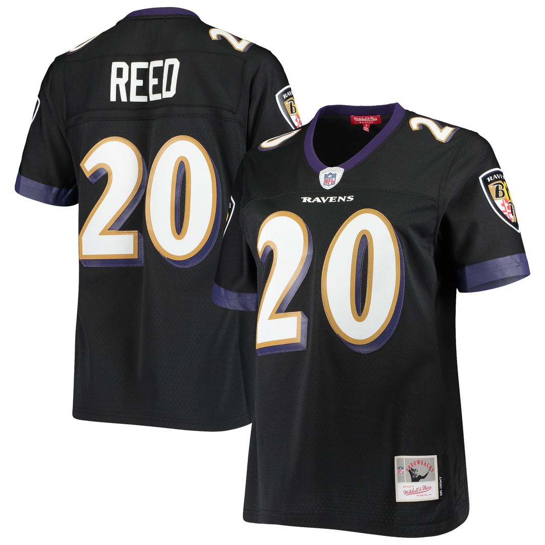 Ed Reed Baltimore Ravens Mitchell & Ness Women's Legacy Team Replica Jersey - Black