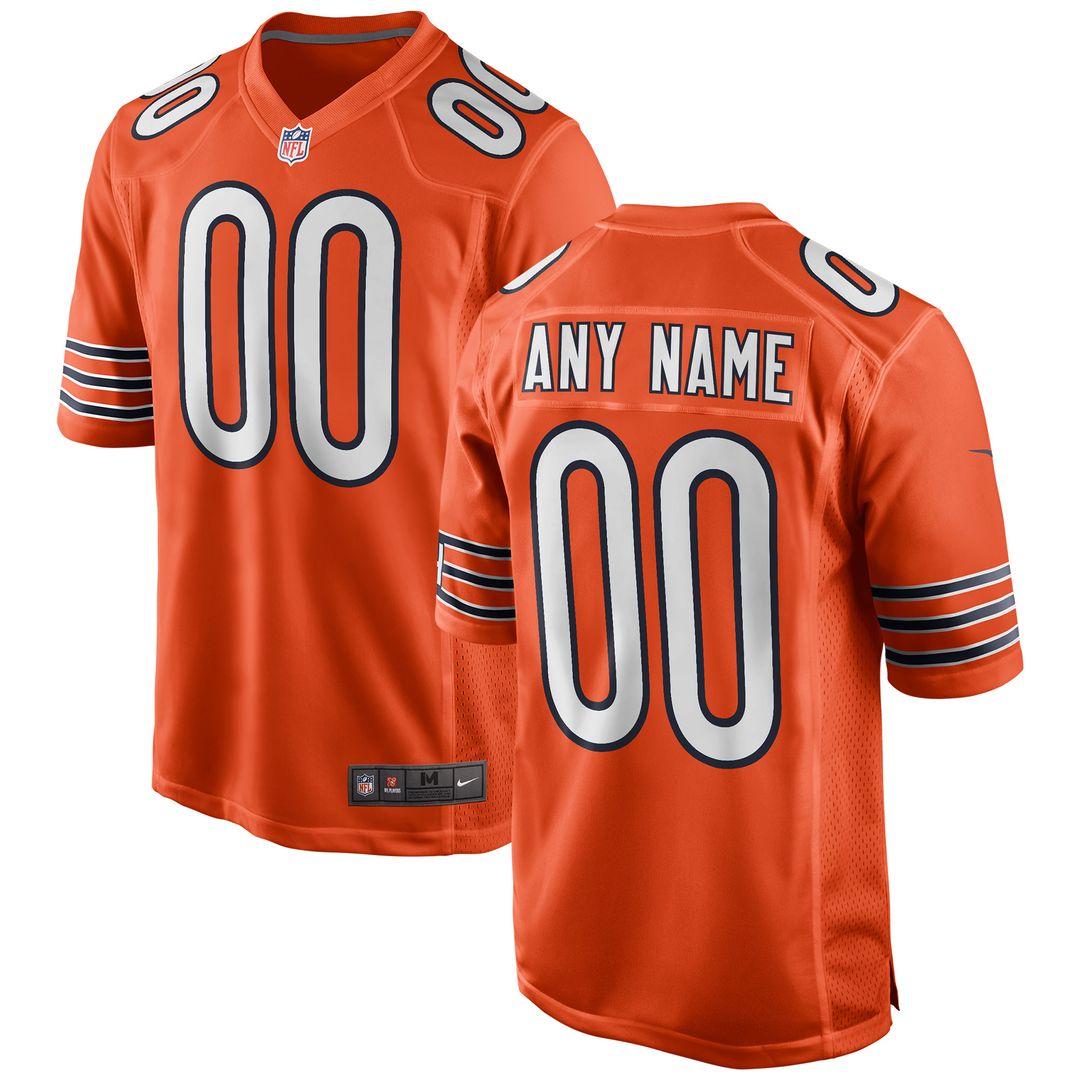 Chicago Bears Nike Youth Alternate Custom Game Official Jersey - Orange