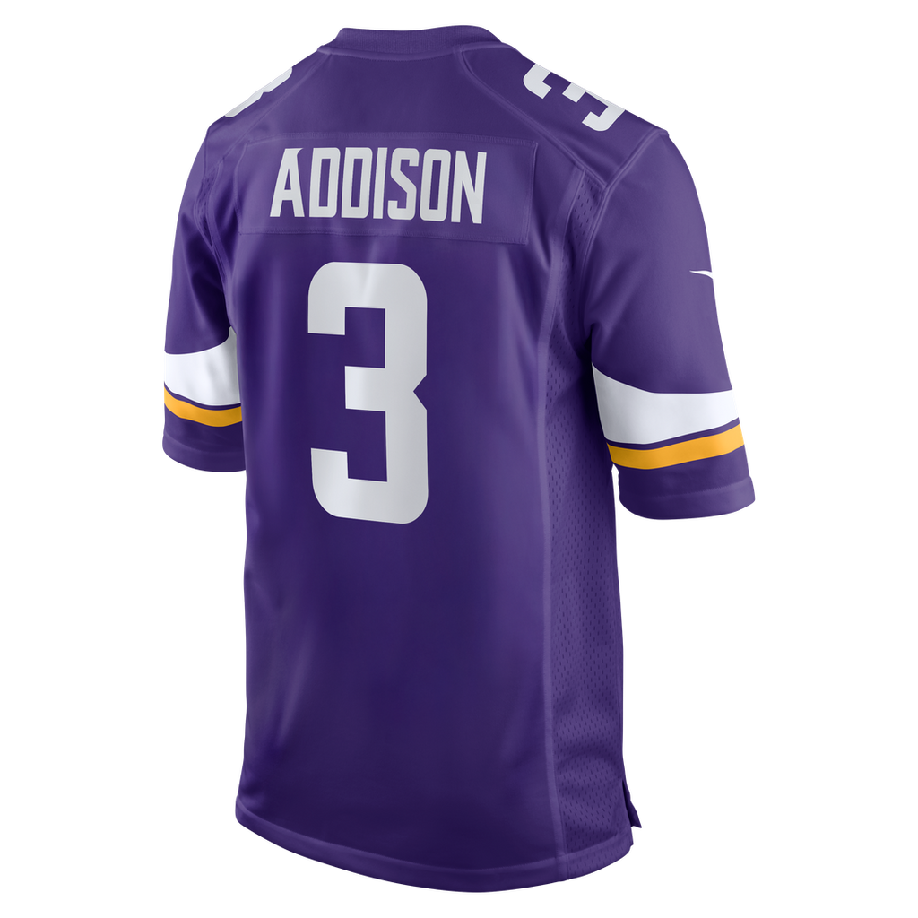 Jordan Addison Minnesota Vikings Nike  Game Official Jersey - Purple