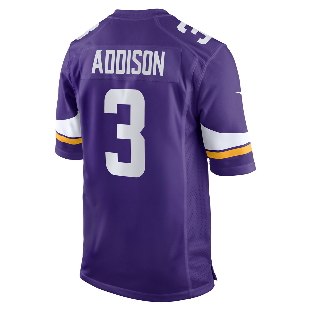 Jordan Addison Minnesota Vikings Nike  Game Official Jersey - Purple