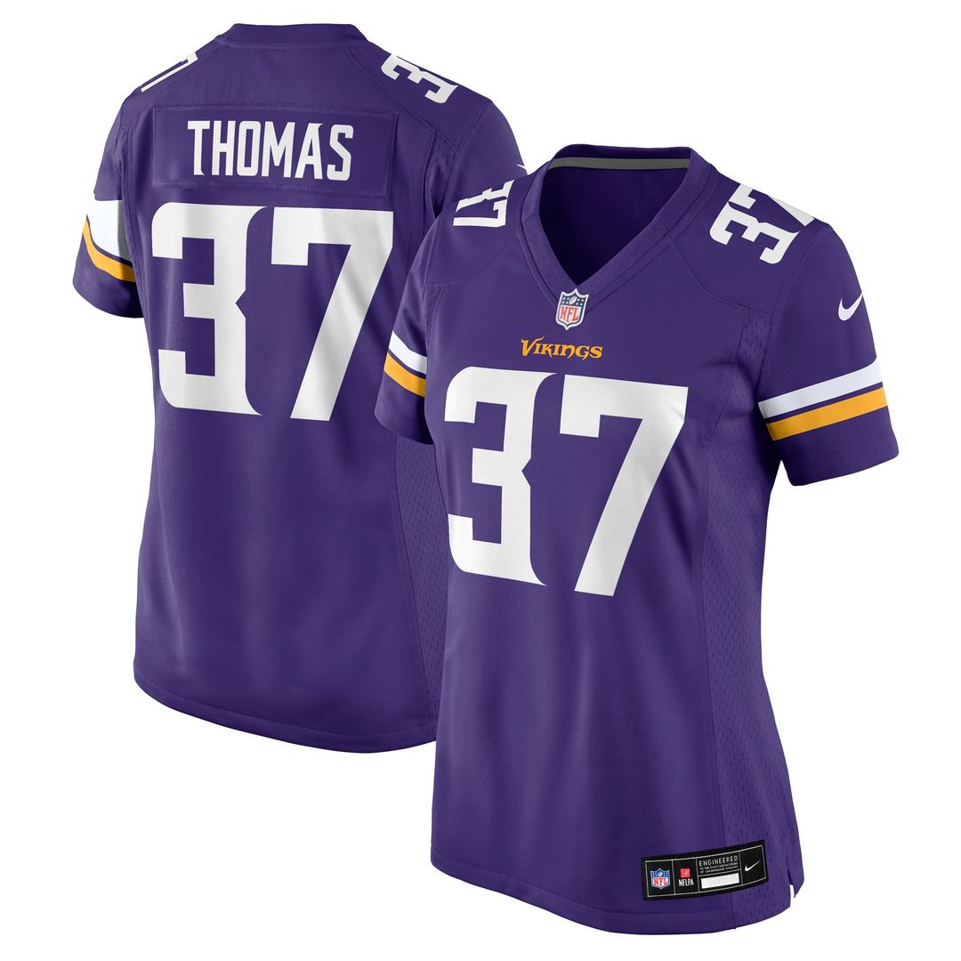 Tavierre Thomas Minnesota Vikings Nike Women's Team Game Jersey - Purple