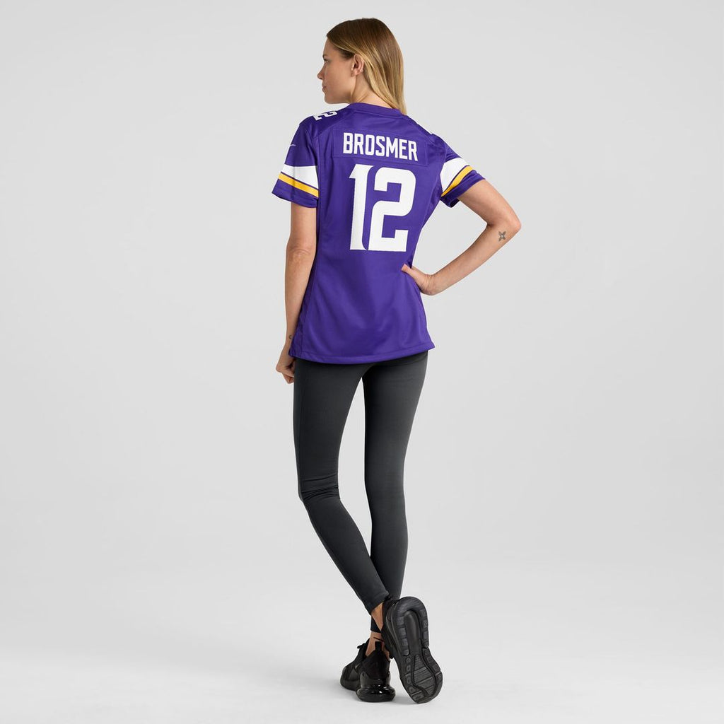 Max Brosmer Minnesota Vikings Nike Women's Team Game Jersey - Purple