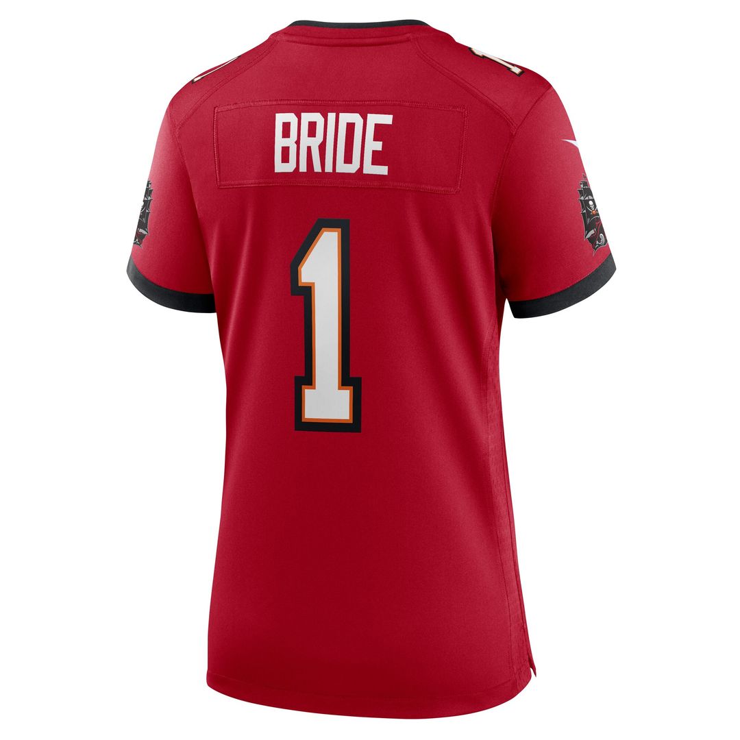 Number 1 Bride Tampa Bay Buccaneers Nike Women's Game Official Jersey - Red