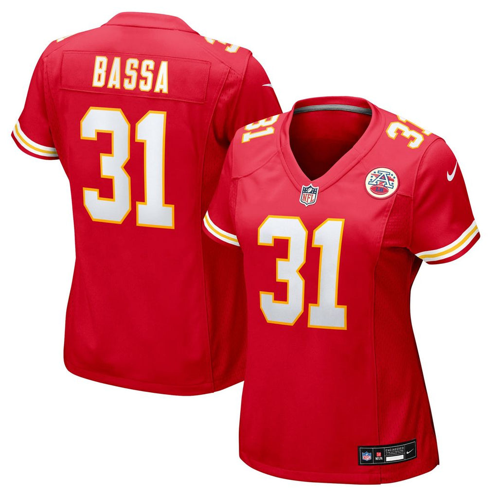 Jeffrey Bassa Kansas City Chiefs Nike Women's Team Game Jersey - Red