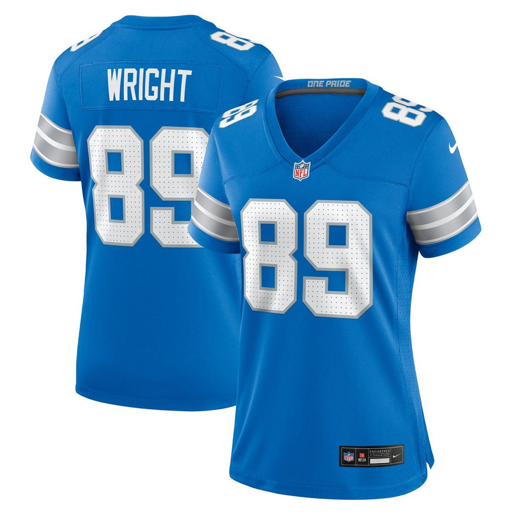 Brock Wright Detroit Lions Nike Women's Team Game Jersey - Blue