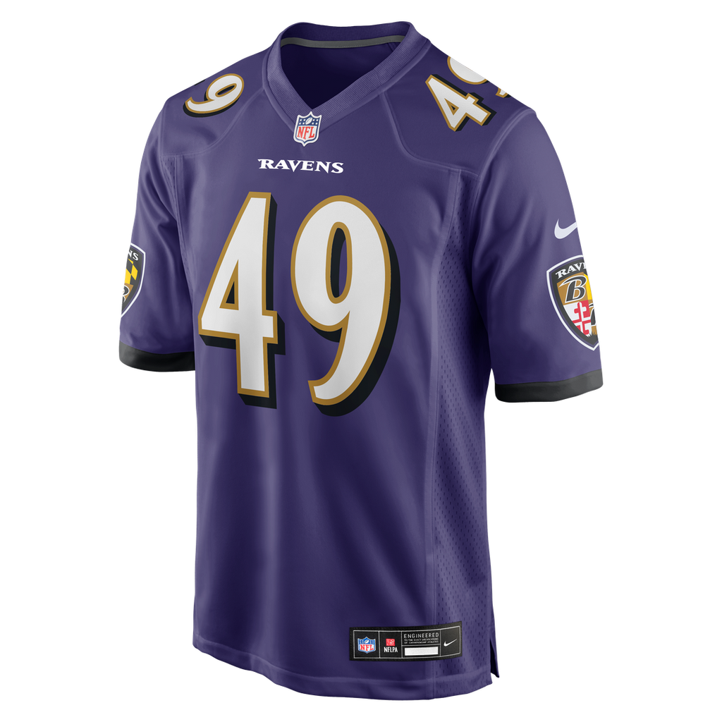 Jay Higgins IV Baltimore Ravens Nike Team Game Official Jersey -  Purple
