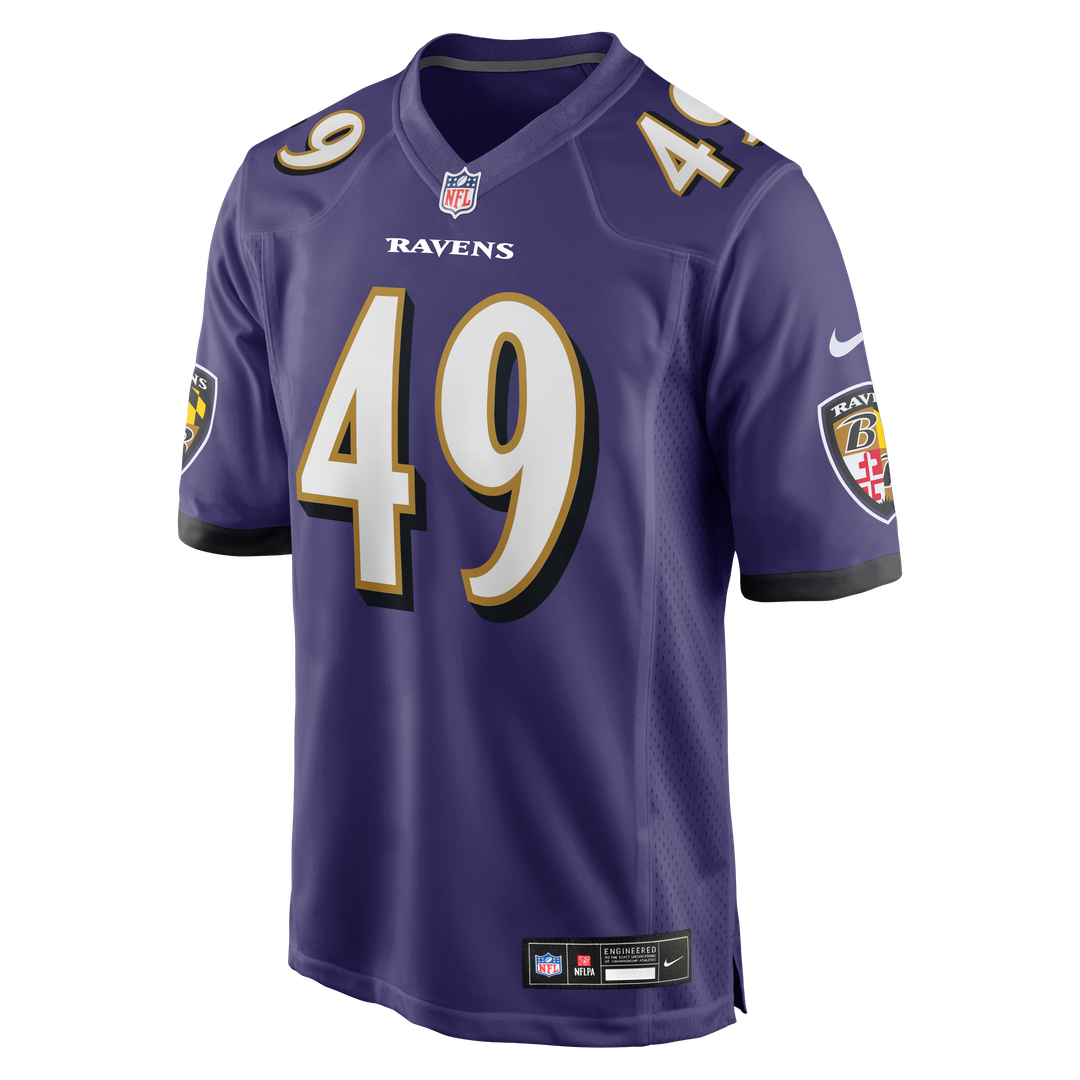 Jay Higgins IV Baltimore Ravens Nike Team Game Official Jersey -  Purple