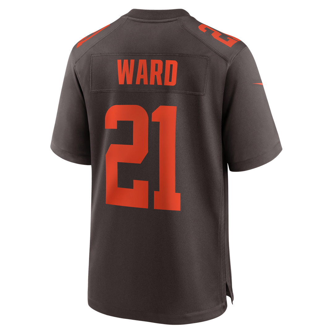 Denzel Ward Cleveland Browns Nike Alpha Dawg Game Official Jersey - Brown