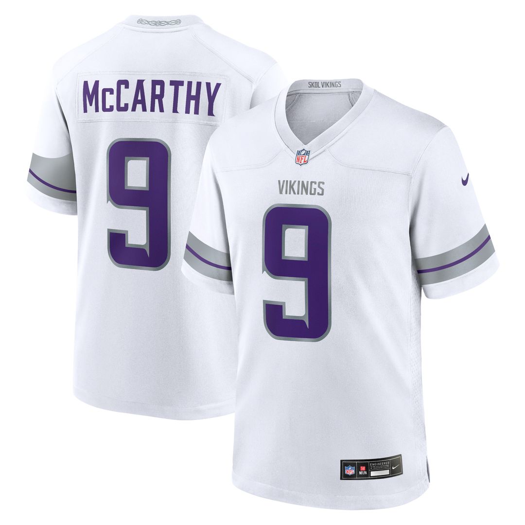J.J. McCarthy Minnesota Vikings Nike Youth Game Jersey - Purple