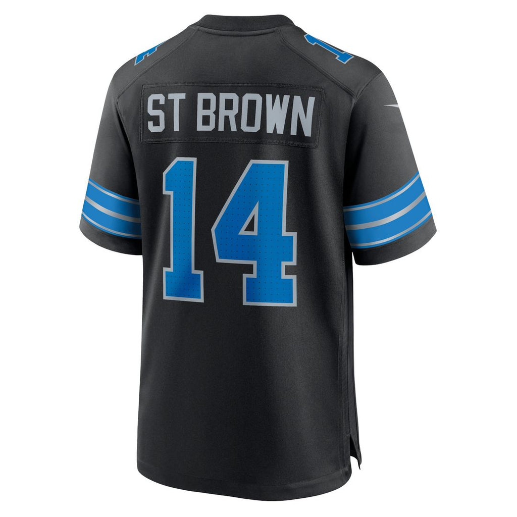 Amon-Ra St. Brown Detroit Lions Nike 2nd Alternate Game Official Jersey - Black