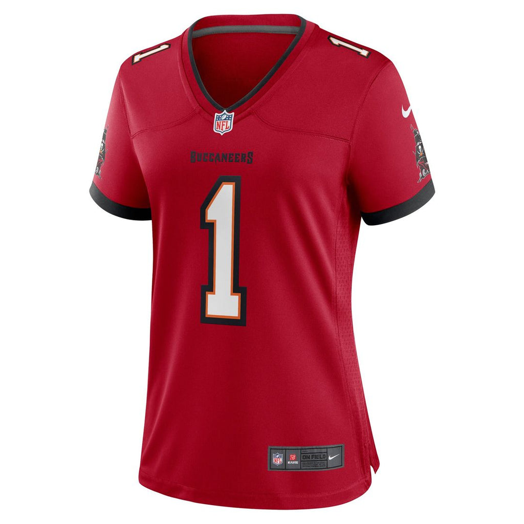 Number 1 Mom Tampa Bay Buccaneers Nike Women's Game Official Jersey - Red