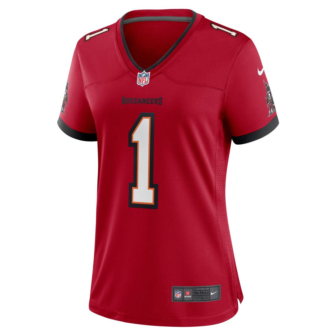 Number 1 Mom Tampa Bay Buccaneers Nike Women's Game Official Jersey - Red