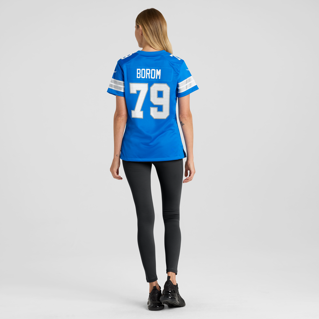Larry Borom Detroit Lions Nike Women's Team Game Official Jersey -  Blue