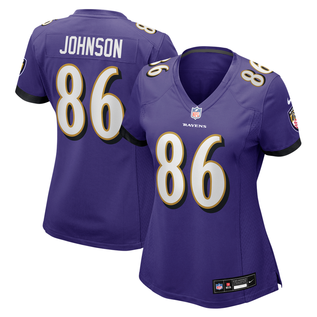Cornelius Johnson Baltimore Ravens Nike Women's Team Game Official Jersey -  Purple